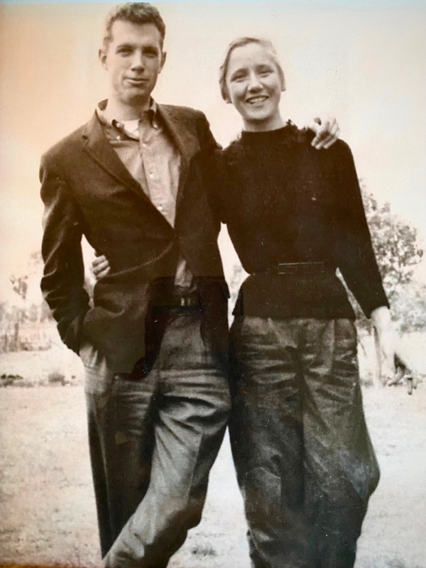Pancho and Joan Safford during a trip to the countryside, Bogotá, Colombia, 1961.
